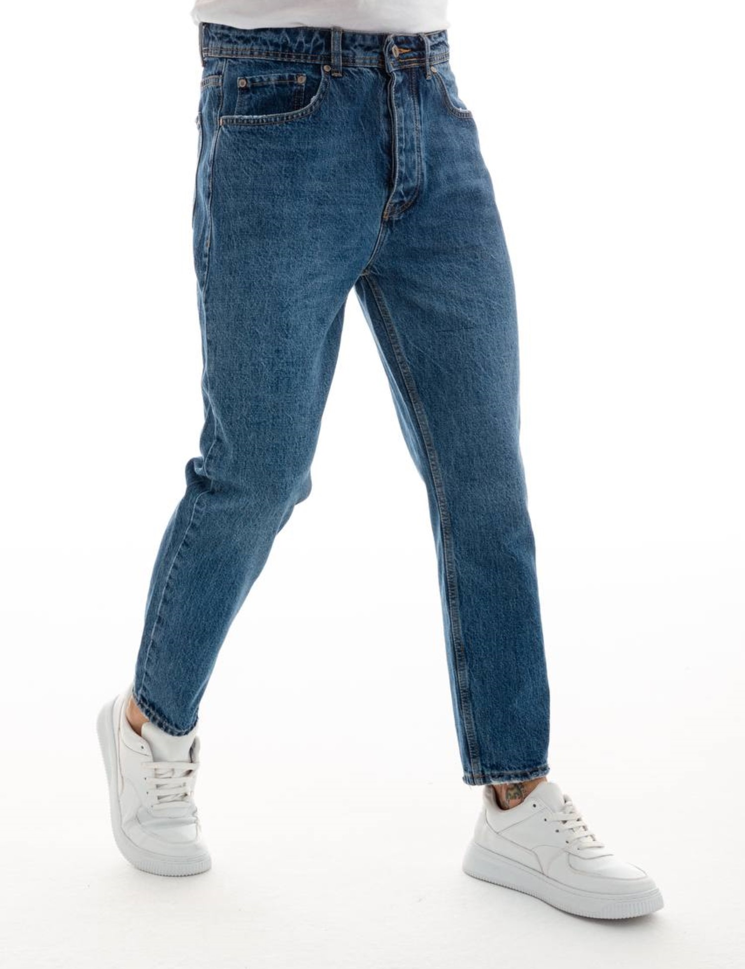 Ανδρικό σταθερό Loose Jean πεντάτσεπο με κουμπιά JR70134 φωτογραφία